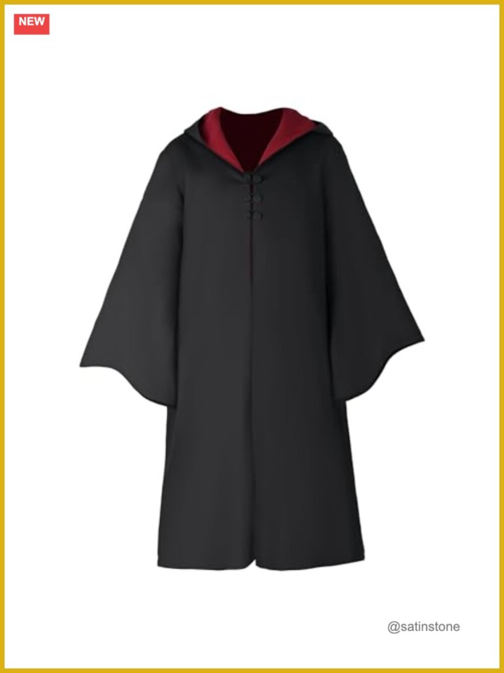 Wizard Hooded Robe Cloak Magician Costume Halloween Cosplay Cape